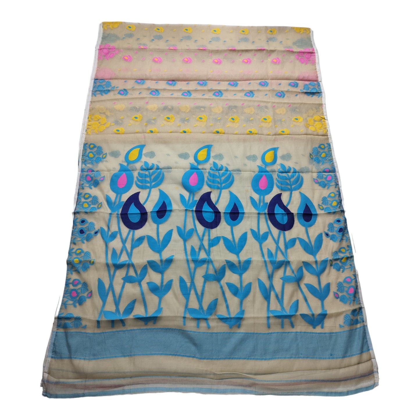 Dhakai Jamdani Saree Allover Jamdani Work Soft Jamdani Sari Comfortable To Wear Bengal Handloom Saree for Women Gift For DurgaPija