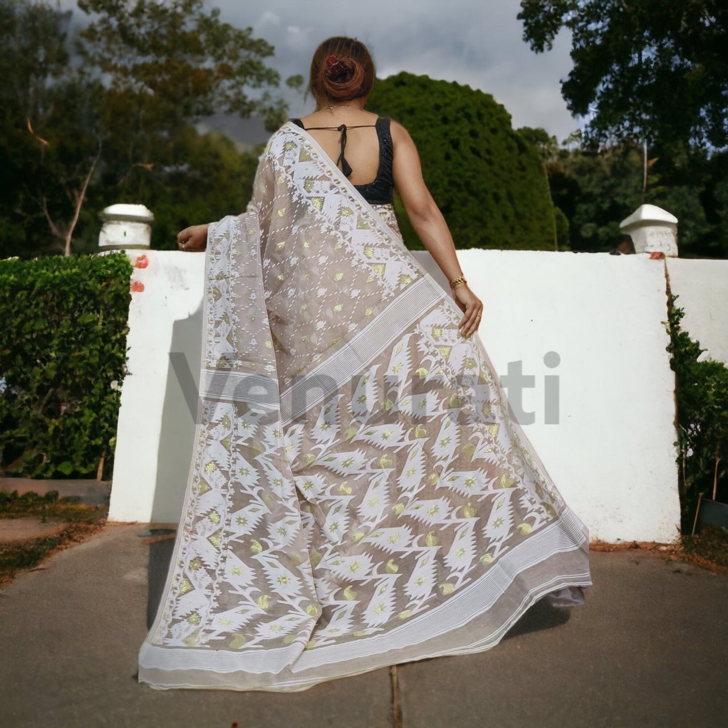 Dhakai Jamdani Saree - Handwoven Elegance from Bengal, Pure Jamdani Work Cotton Saree Regular Wear Saree Gift For Mom