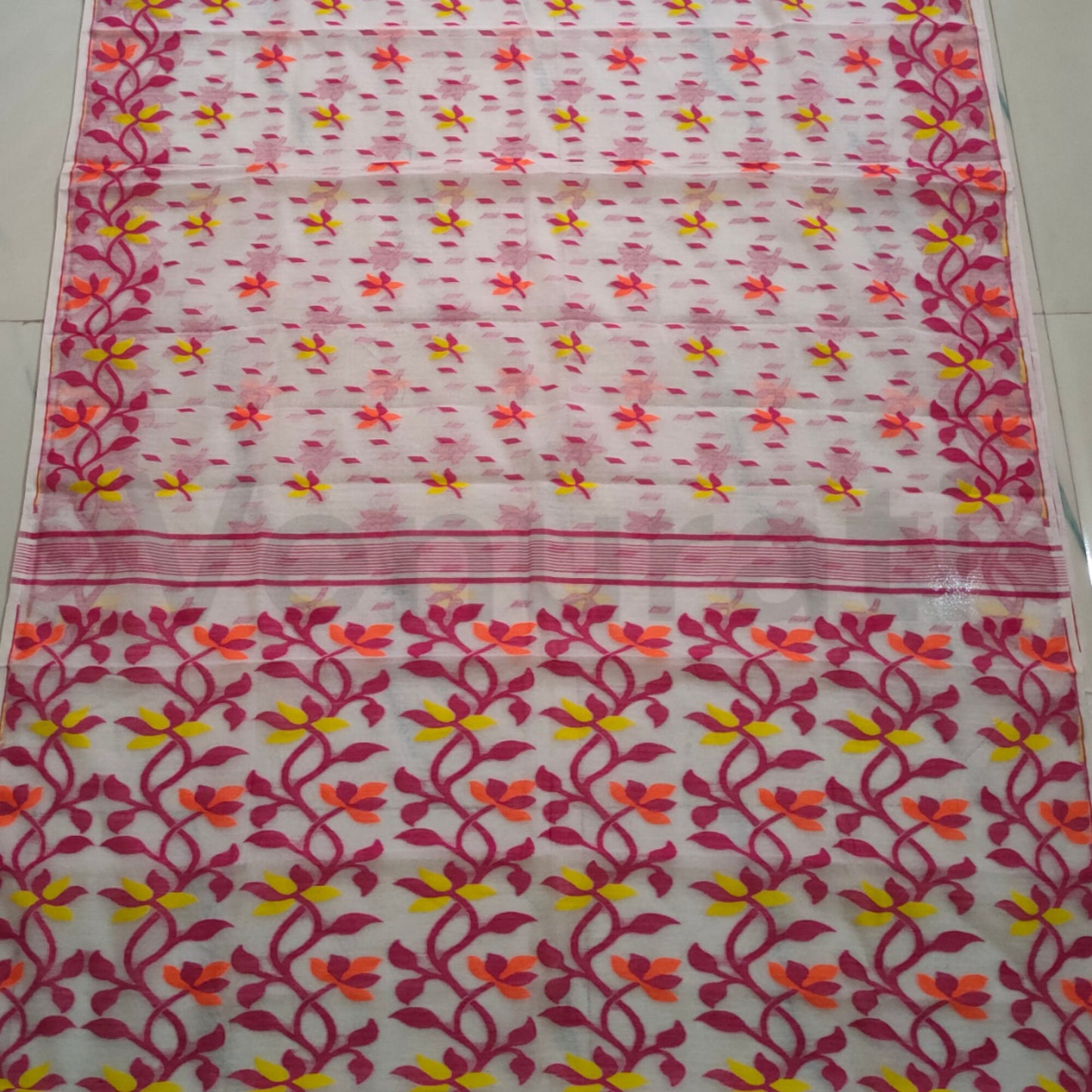 Authentic Dhakai Jamdani Saree for Womens Soft Jamdani Saree Comfortable Rich Work Handloom Jamdani Sari Gift for wife
