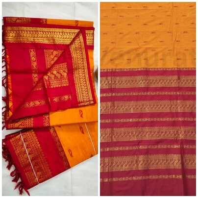 Authentic Gadwal Silk Saree with Zari Work Bengals Gadwal Sari for Women Gift for Her