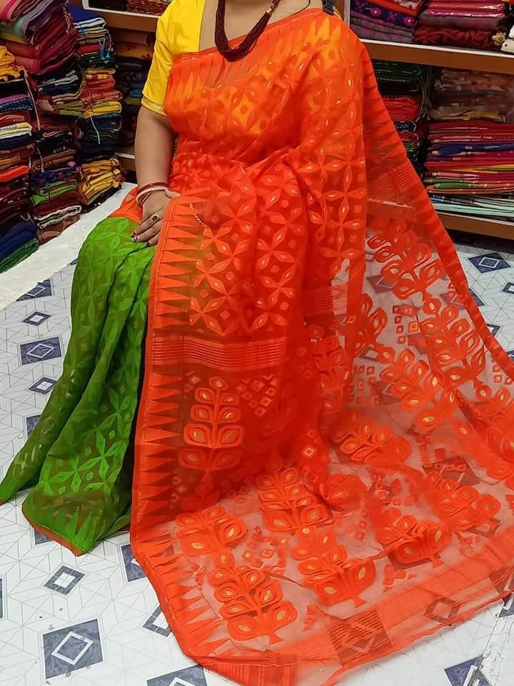 Minakari Dhakai Jamdani Saree comes with Rich Jamdani Texture, Soft Dhakai Jamdani Saree Authentic Soft Jamdani Sari Gift For Her