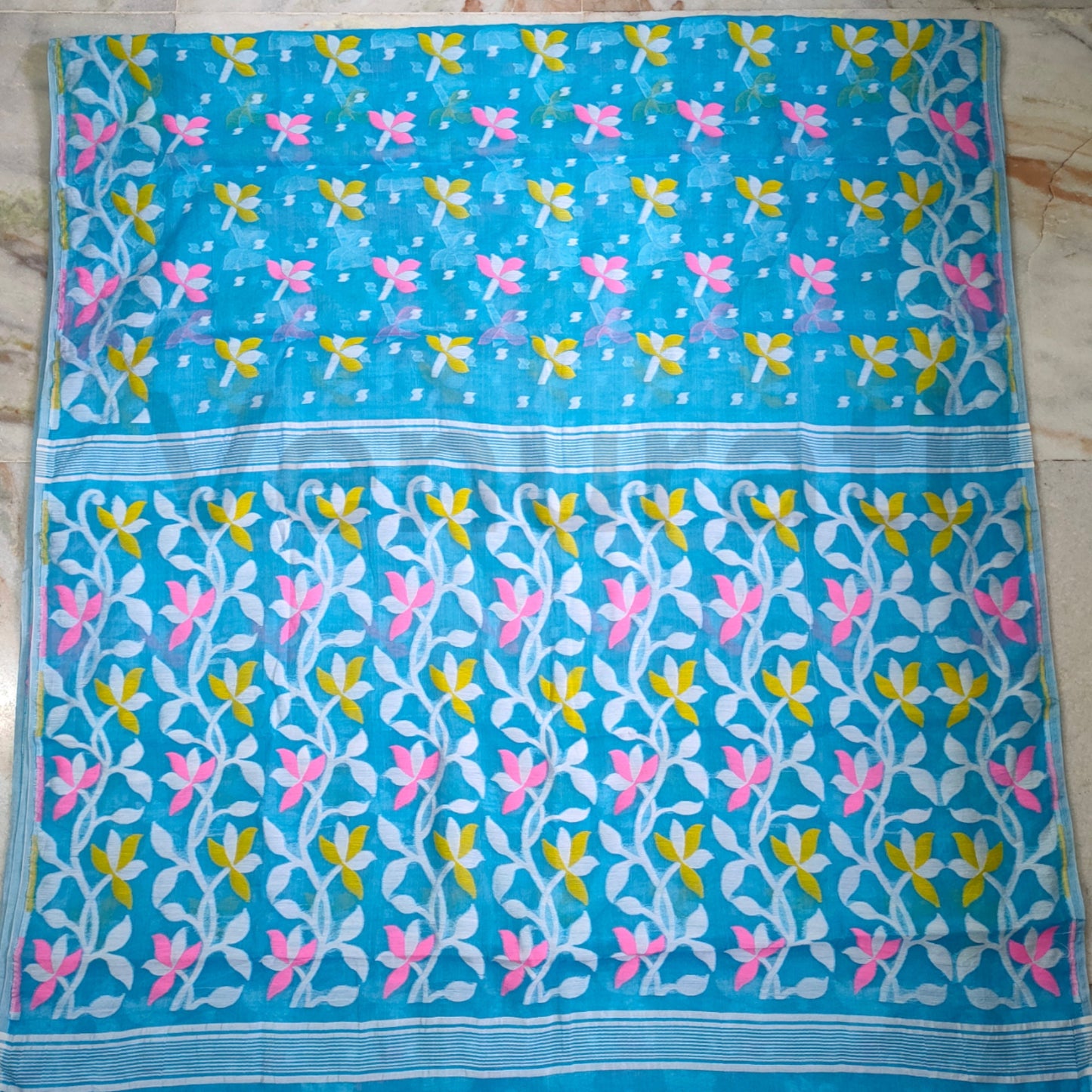 Authentic Dhakai Jamdani Saree for Womens Soft Jamdani Saree Comfortable Rich Work Handloom Jamdani Sari Gift for wife