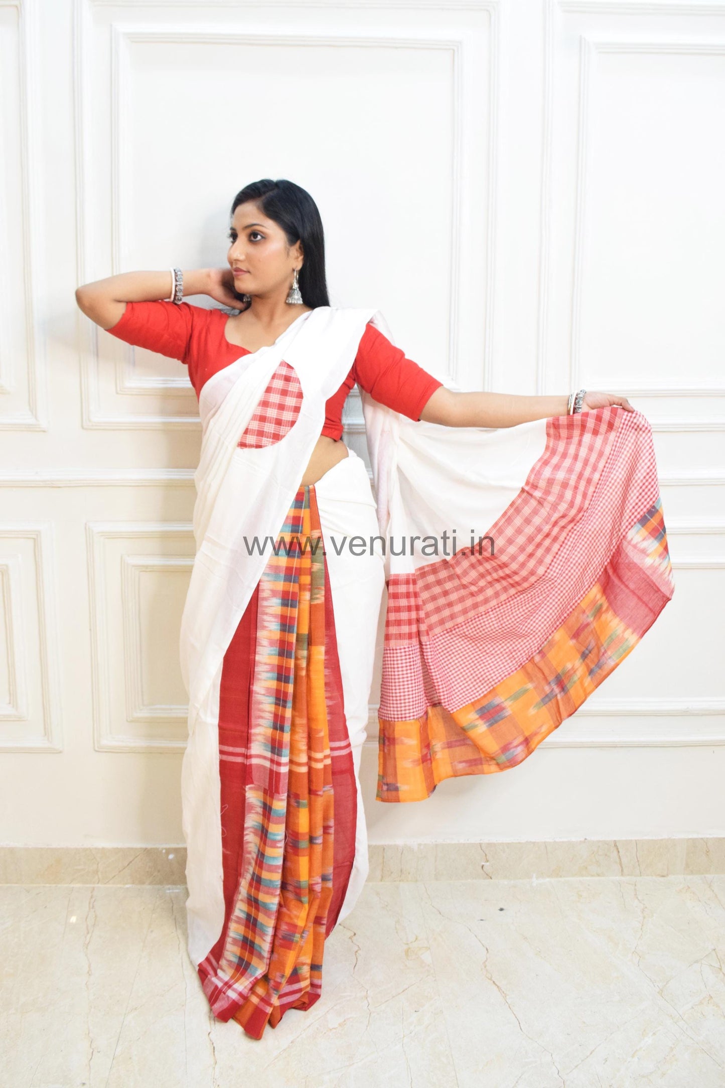 Handwoven Cotton Katki Mix Match Khadi Saree – Traditional Elegance for Every Occasion