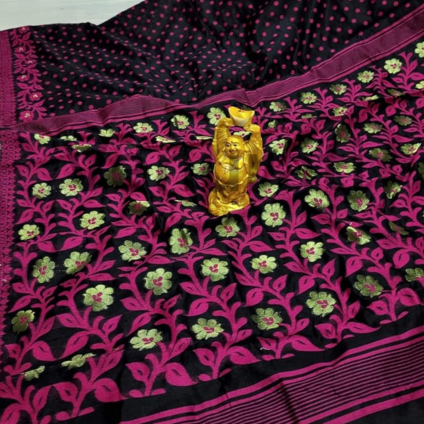 Bengals Dhakai Jamdani Saree Soft Jamdani Saree Comfortable Rich Work Handloom Jamdani Sari Gift for Durgapuja Diwali Anniversary