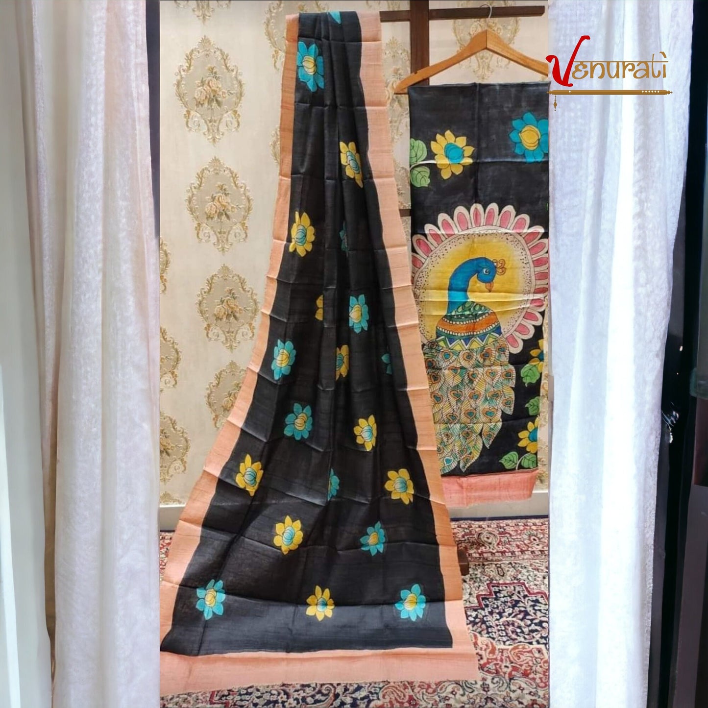 Authentic Kalamkari Design Salwar Suit Piece Set With SILK MARK Designer Bollywood Kurtis by VENURATI