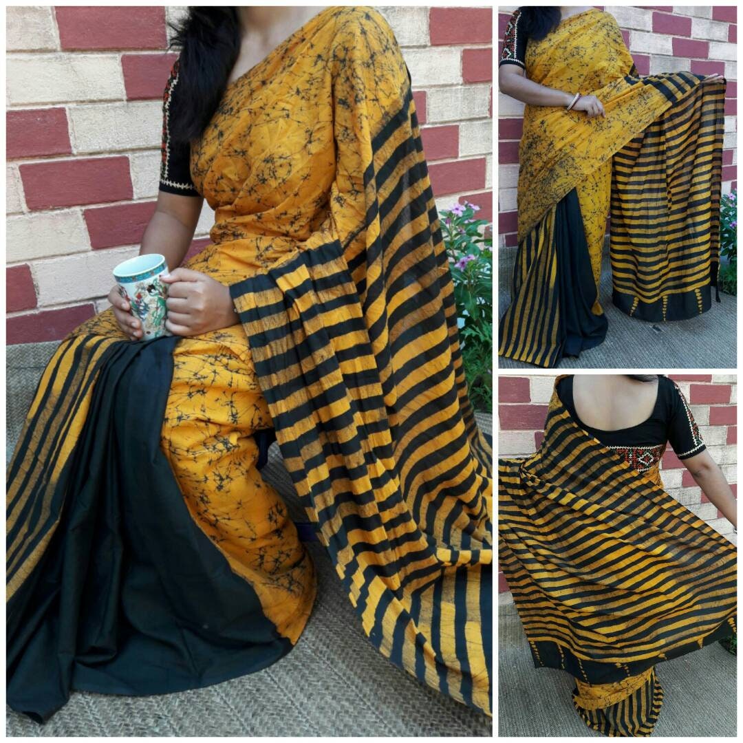 Authentic Murshidabad Silk Saree All Over Hand Paint Work Pure Handloom Soft Murshidabadi Silk Sari With Blouse Piece | Gift For Anniversary