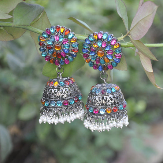 Traditional Rajasthani Multi colour Jhumka for Girls | Gift for Her | Earring for Saree |  Mothers Day Gifts Jewellery for Saree
