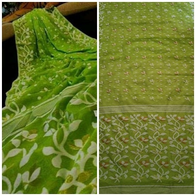 Authentic Dhakai Jamdani Saree for Womens Soft Jamdani Saree Comfortable Rich Work Handloom Jamdani Sari Gift for wife