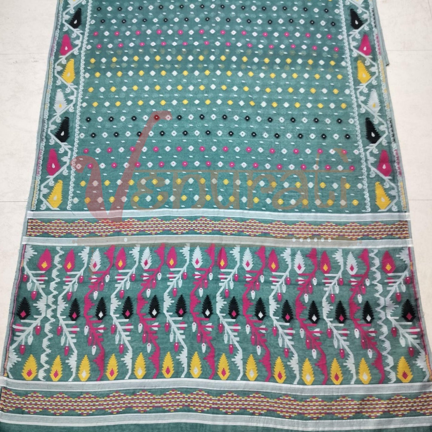 Cotton Soft Jamdani Saree Rich Texture And Work All Over Jamdani Work , Soft Dhakai Jamdani Saree Authentic Soft Jamdani Sari With B.P