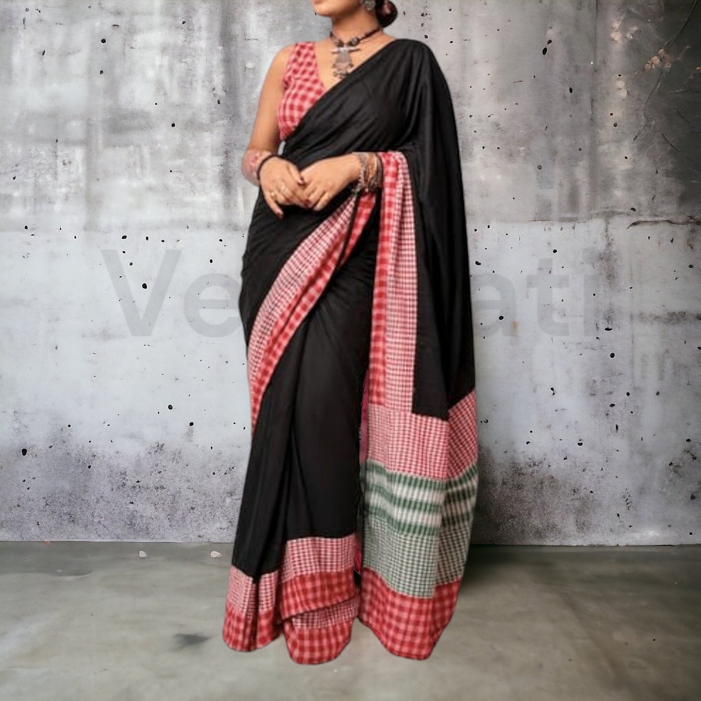 Handwoven Cotton Katki Mix Match Khadi Saree – Traditional Elegance for Every Occasion