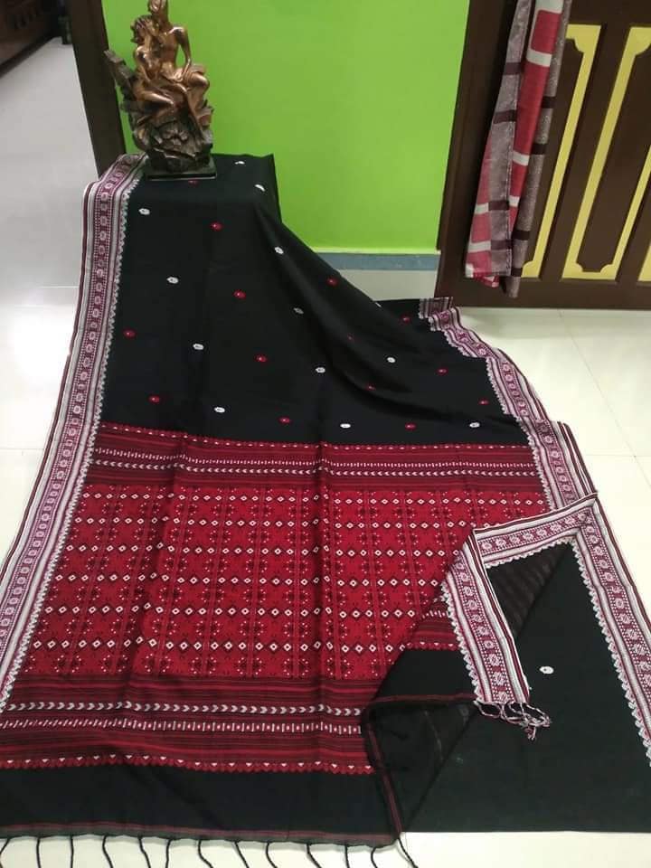 Authentic Assam Handwoven Khadi Cotton Saree Pure Mercerized Cotton Saree With Blouse Piece Dongria khadi Sari Begumpuri Jamdani Saree