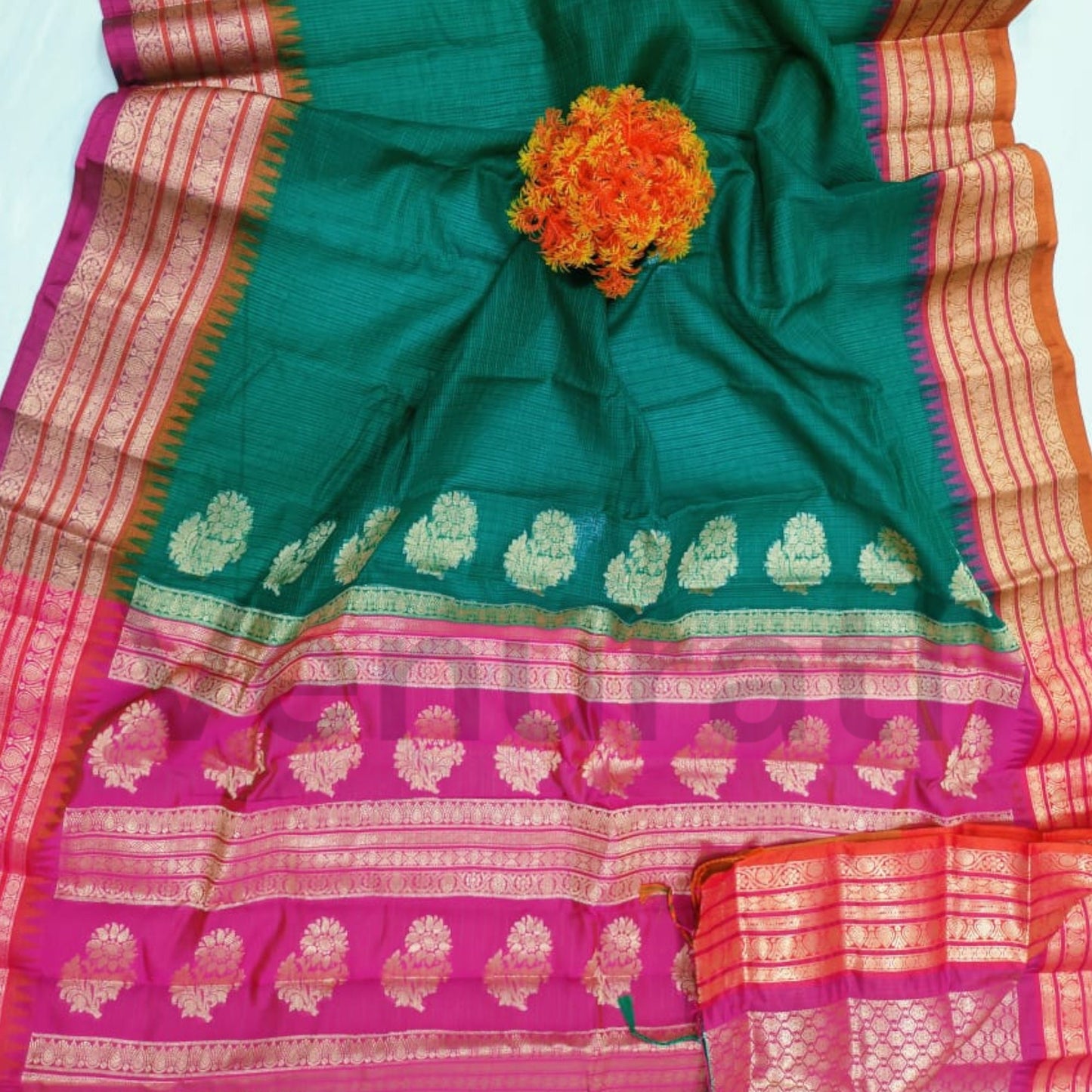 Authentic Kota Gadwal Silk Saree With Blouse Piece  Designer Bollywood Silk Saree by VENURATI