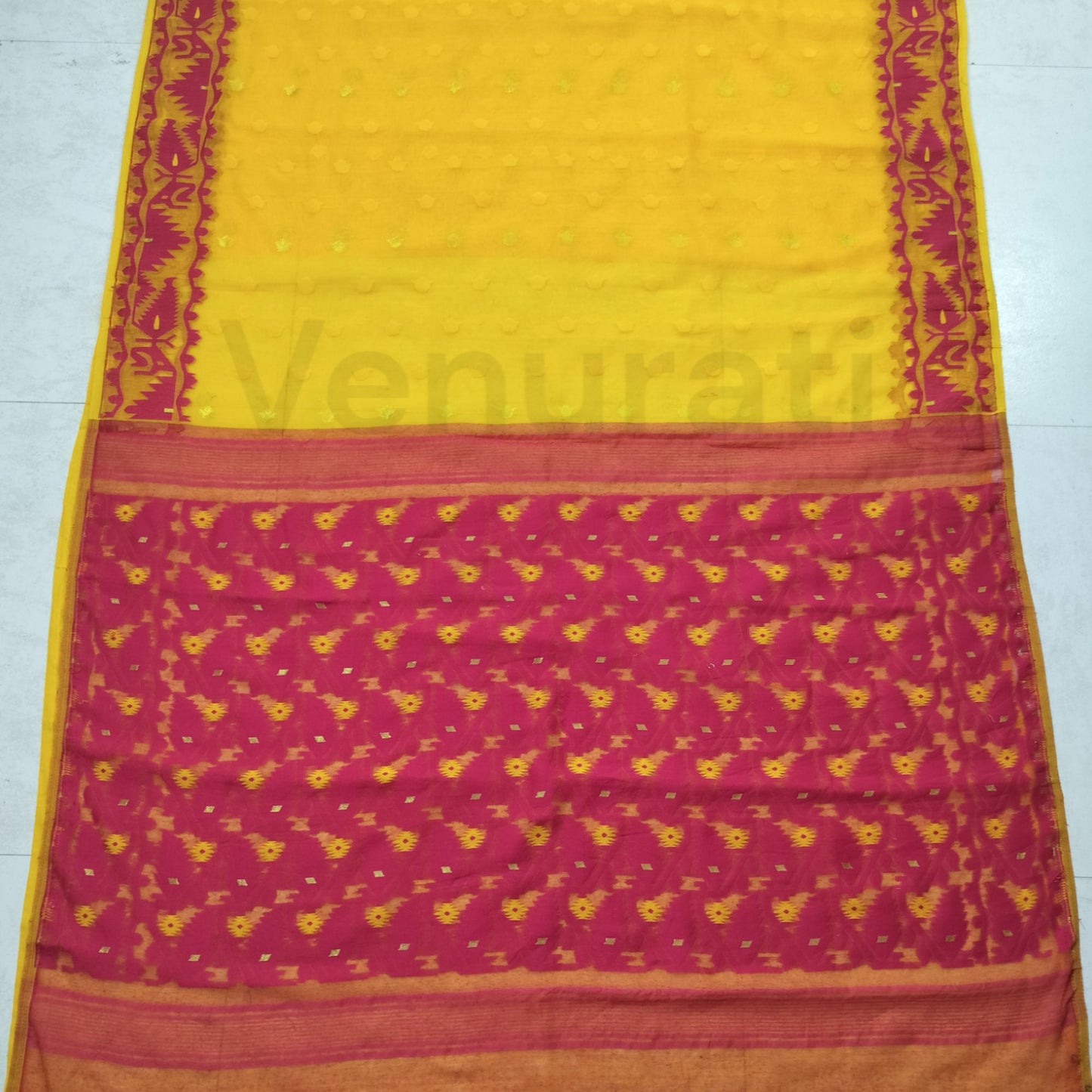 Handcrafted Designer Dhakai Jamdani Saree Rich Texture Jamdani Work, Soft Dhakai Jamdani Saree Authentic Dhakai from West Bengal