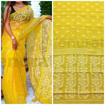 Cotton Soft Jamdani Saree Rich Texture And Work All Over Jamdani Work , Soft Dhakai Jamdani Saree Authentic Soft Jamdani Sari