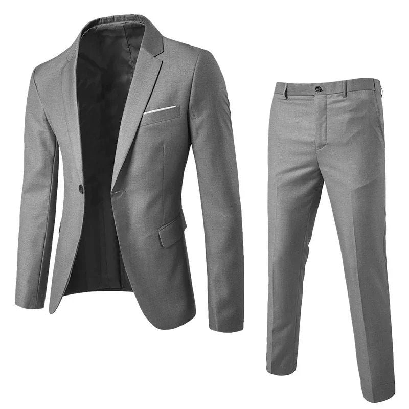 Custom Made Men Formal Blazer 2 Piece Suit Set For Men Solid Colour Blazer For men Slim Fit Blazer For Men Party Wear For Men Gift For Men