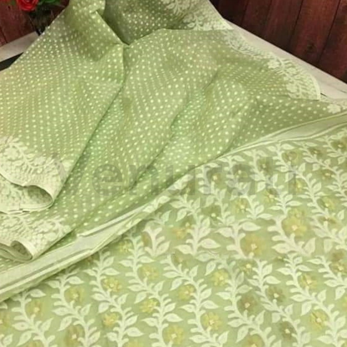 Bengals Dhakai Jamdani Saree Soft Jamdani Saree Comfortable Rich Work Handloom Jamdani Sari Gift for Durgapuja Diwali Anniversary
