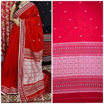 Authentic Assam Handwoven Khadi Cotton Saree Pure Mercerized Cotton Saree With Blouse Piece Dongria khadi Sari Begumpuri Jamdani Saree