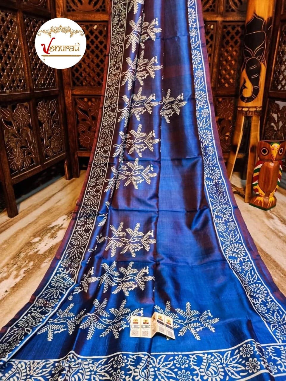 Authentic Bishnupuri Silk Saree Block Print Dual Tone Katan Silk Saree With Silk Mark Silk Saree With Blouse Piece