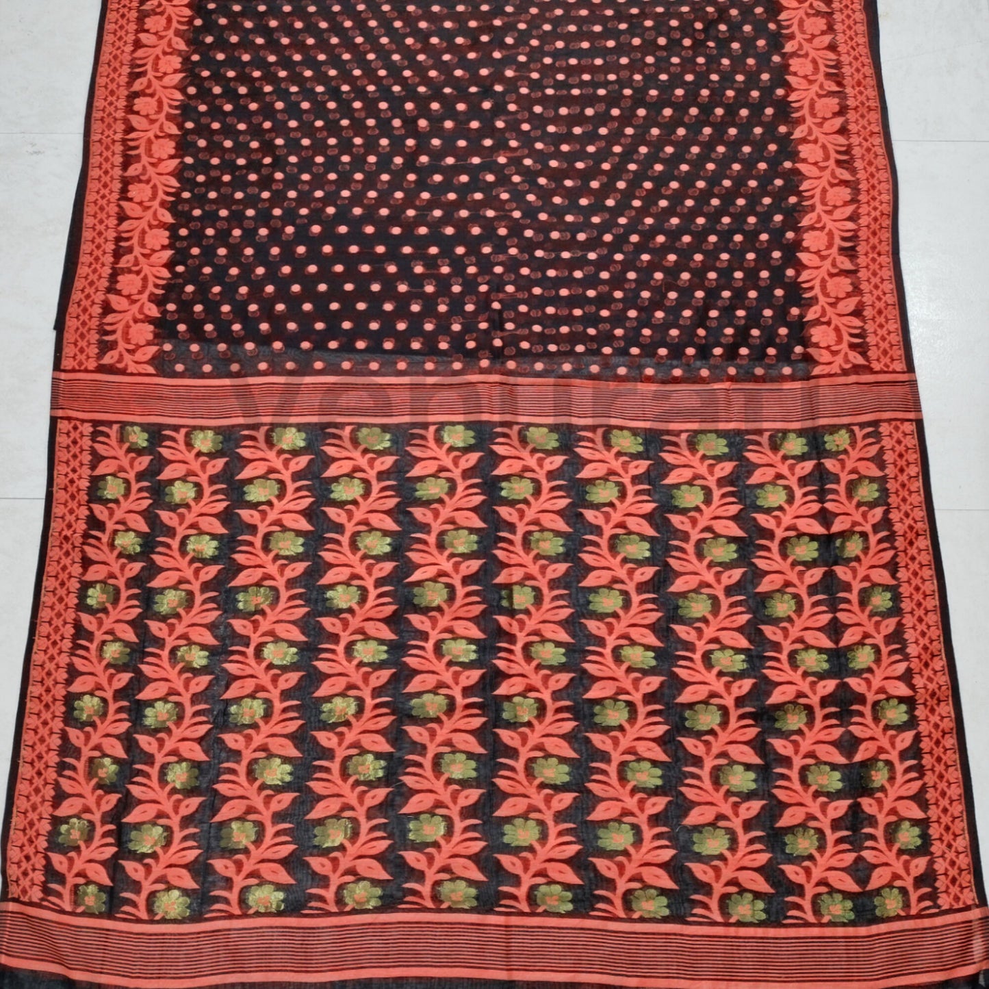 Bengals Dhakai Jamdani Saree Soft Jamdani Saree Comfortable Rich Work Handloom Jamdani Sari Gift for Durgapuja Diwali Anniversary