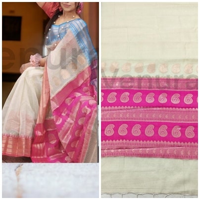 Authentic Kota Gadwal Silk Saree With Blouse Piece  Designer Bollywood Silk Saree by VENURATI