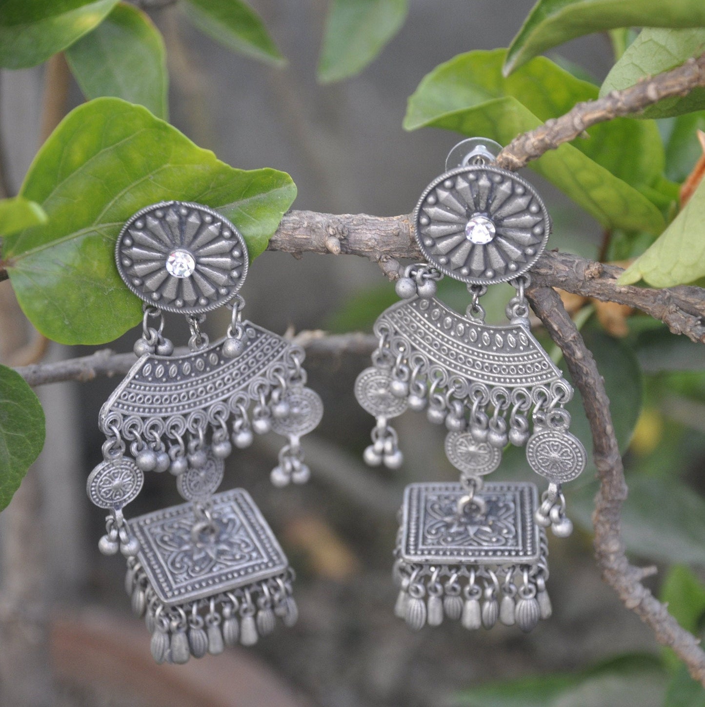 Elegant Black Polish Drop Earring Long Jhumka for Womens | Earring For Saree | Mothers Day Gift | Anniversary Gift
