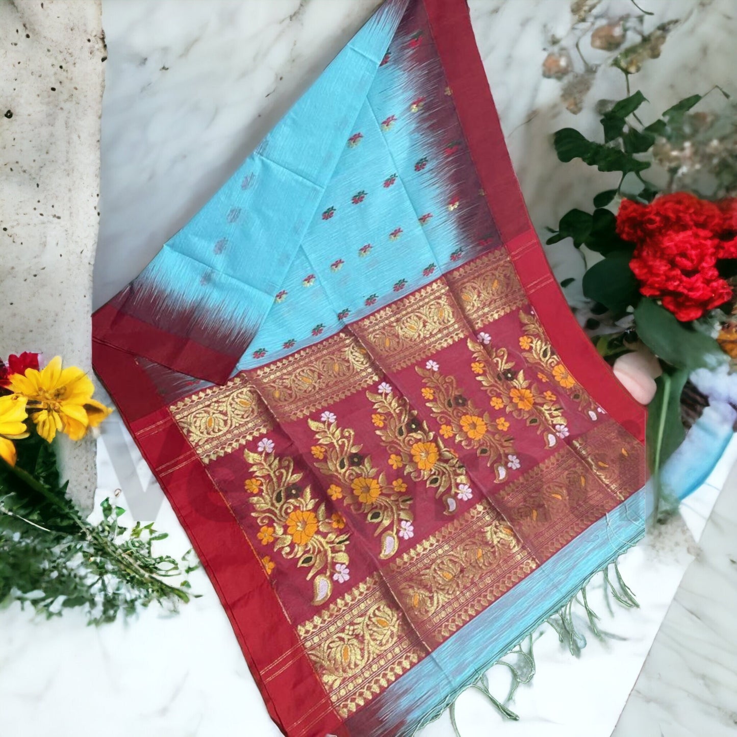 Regal Elegance Katki Baha Jamdani Saree Handwoven Opulence, Khadi  Silk Elegant jamdani Saree for Women