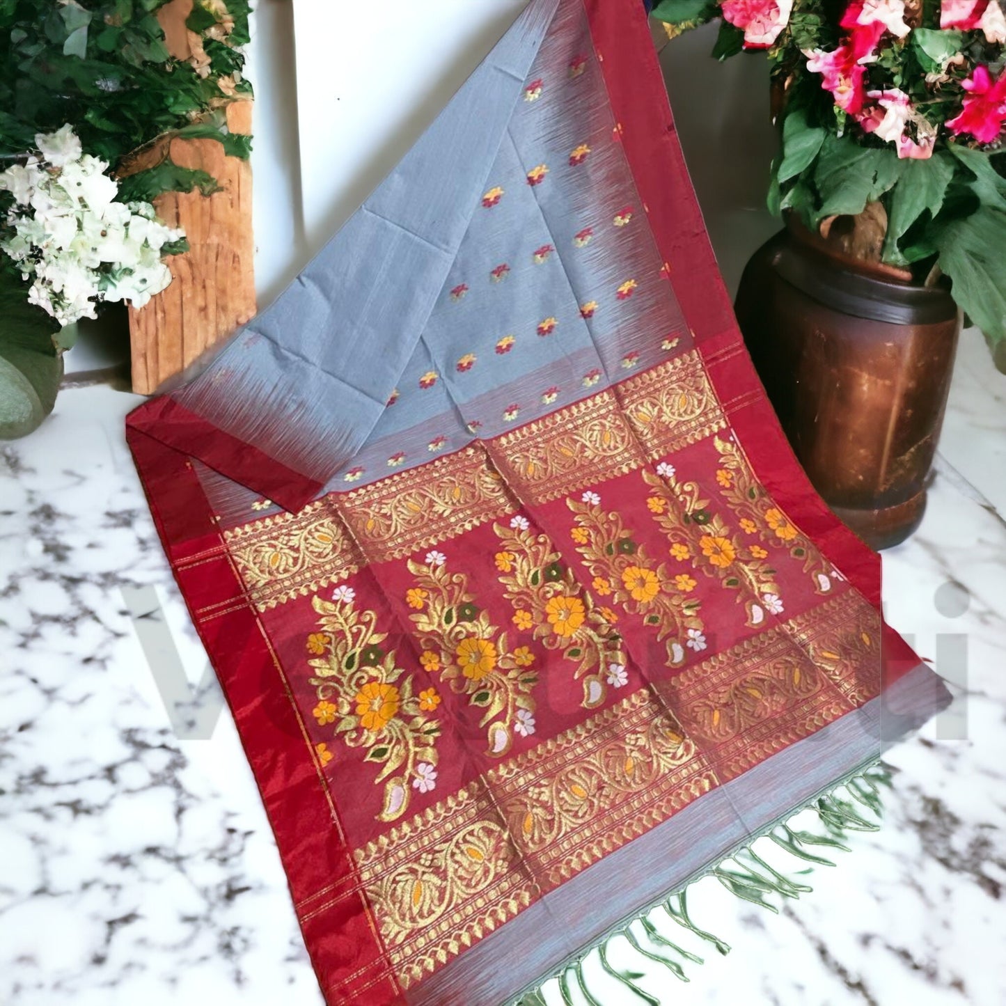 Regal Elegance Katki Baha Jamdani Saree Handwoven Opulence, Khadi  Silk Elegant jamdani Saree for Women