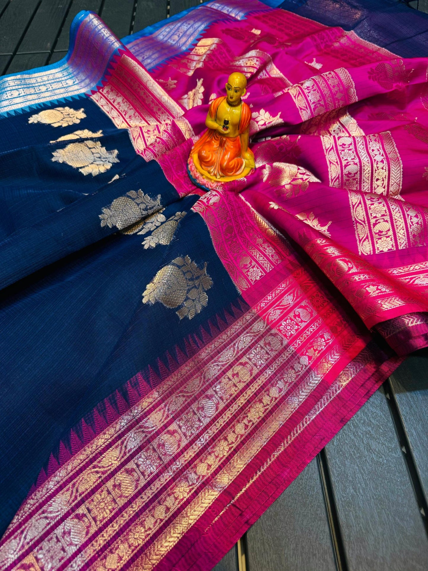 Authentic Kota Gadwal Silk Saree With Blouse Piece  Designer Bollywood Silk Saree by VENURATI