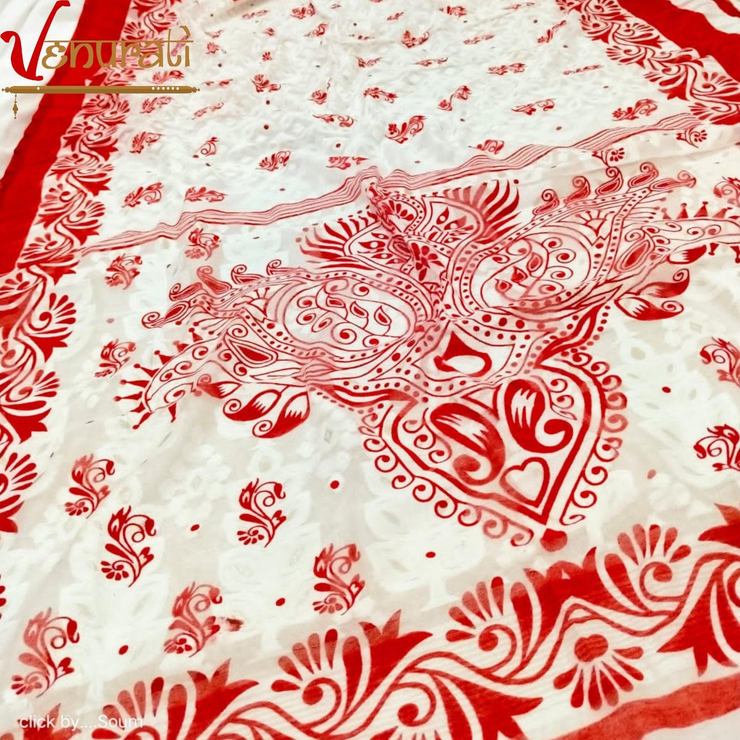 Designer Saree And Punjabi Couple Set With Hand Painted work Pure Cotton Mens Kurta Cotton Jamdani Saree