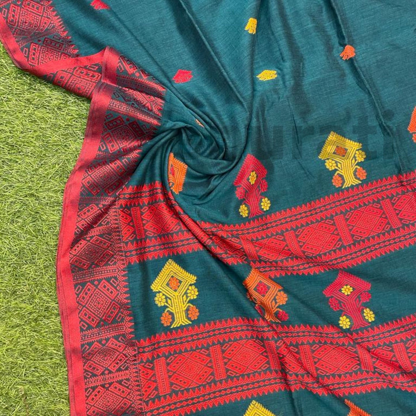 Exquisite Mercerized Cotton Jamdani Saree Pure Cotton Saree Soft jamdani Saree Anniversary Gift Birthday Gift for Indian Wife