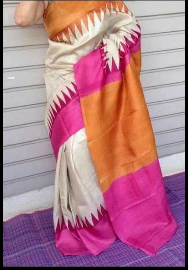 Authentic Murshidabad Silk Saree Designer Block Print Pure Handloom Soft Murshidabadi Silk Sari With Blouse Piece | Gift For Anniversary