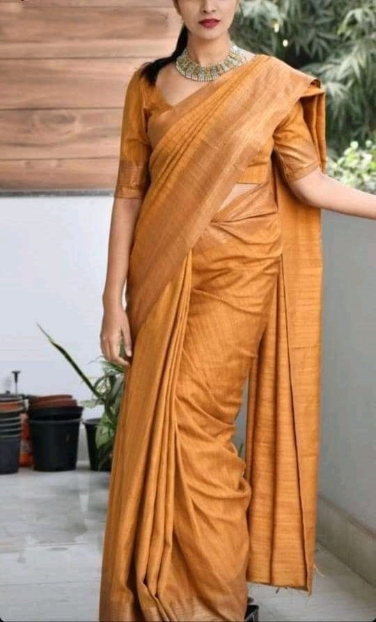 Red Silk Saree for Womens Pure Tasar Silk Sari With Blouse Piece, Gift For Anniversary, Indian Silk Saree