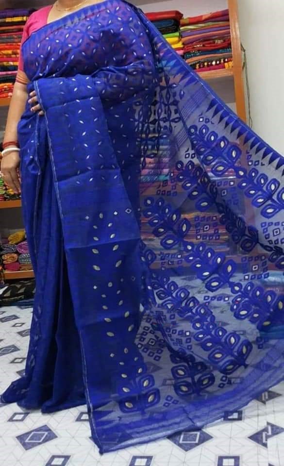 Minakari Dhakai Jamdani Saree comes with Rich Jamdani Texture, Soft Dhakai Jamdani Saree Authentic Soft Jamdani Sari Gift For Her