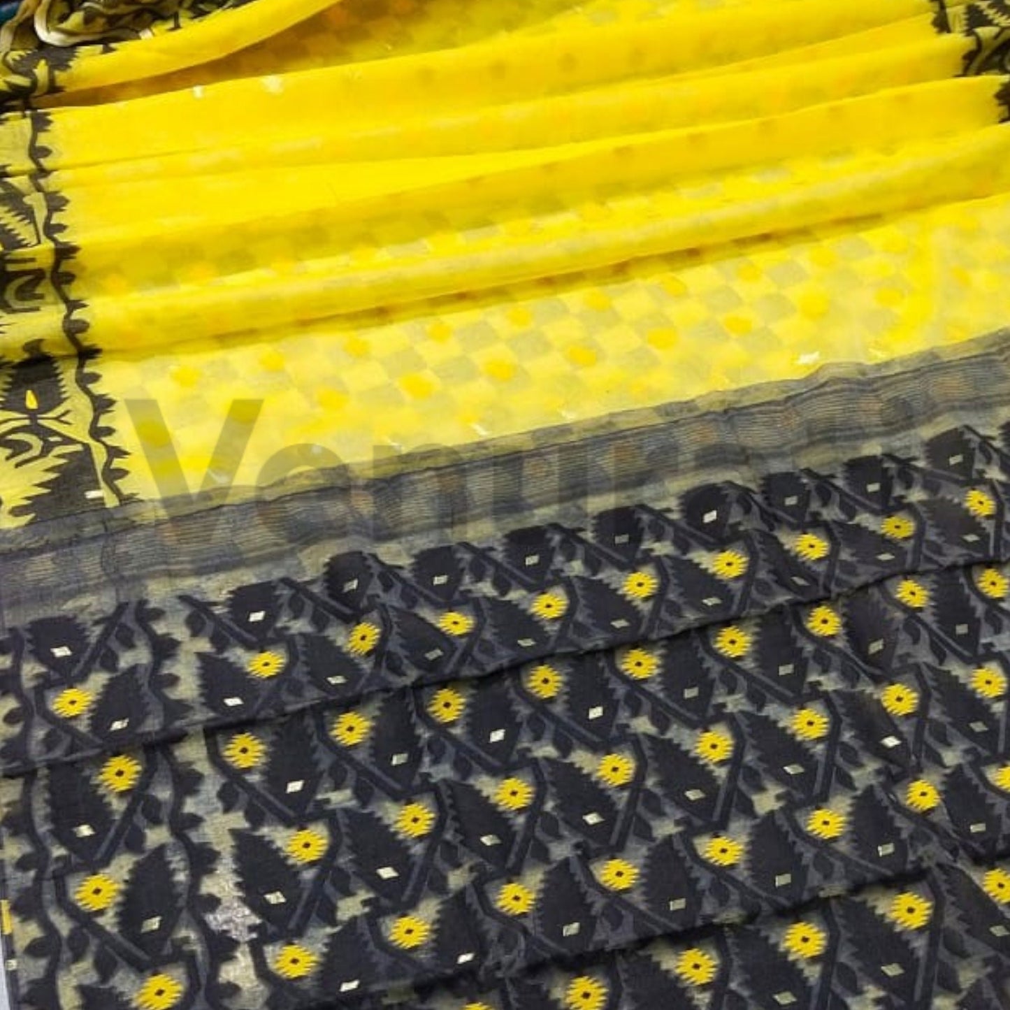Handcrafted Designer Dhakai Jamdani Saree Rich Texture Jamdani Work, Soft Dhakai Jamdani Saree Authentic Dhakai from West Bengal