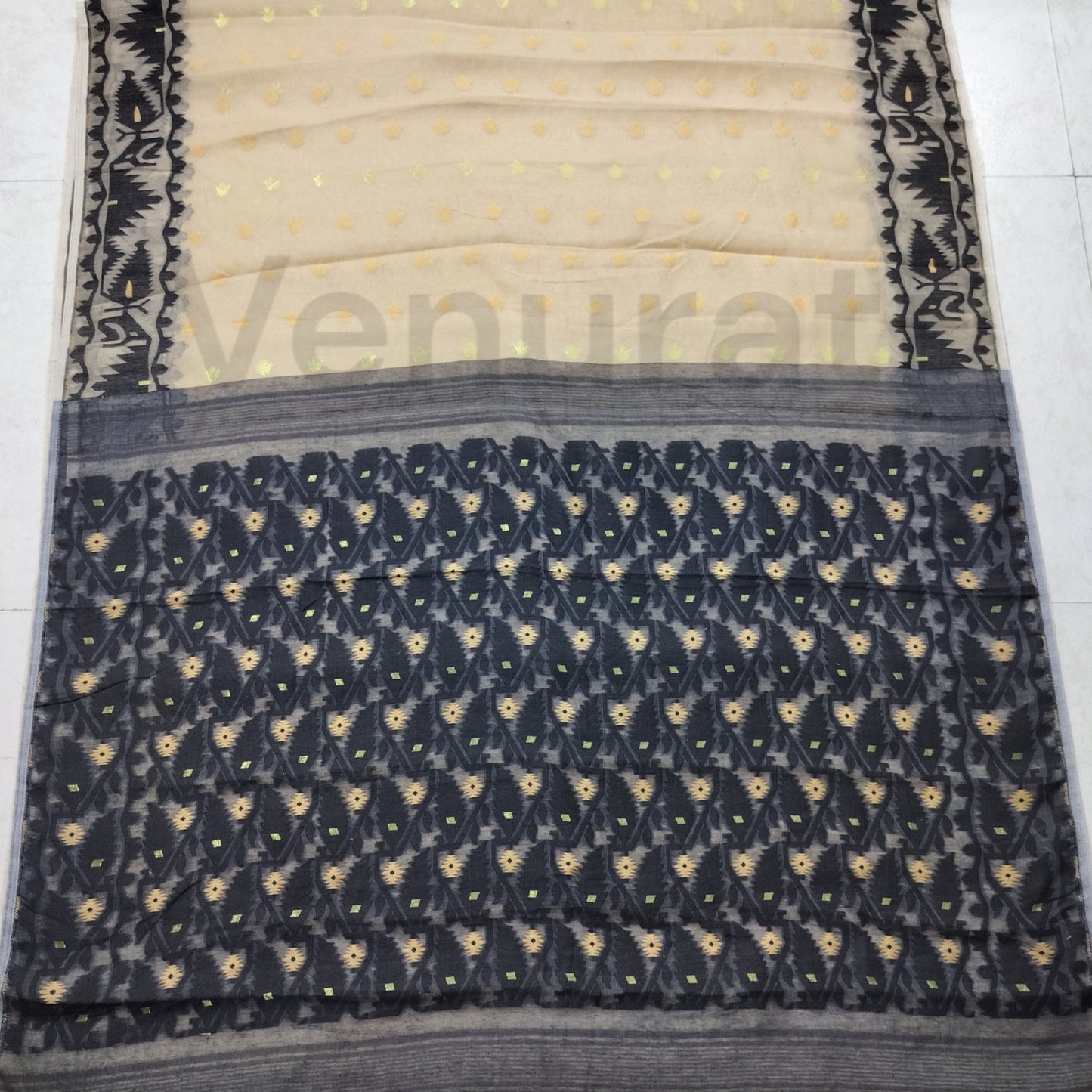 Handcrafted Designer Dhakai Jamdani Saree Rich Texture Jamdani Work, Soft Dhakai Jamdani Saree Authentic Dhakai from West Bengal