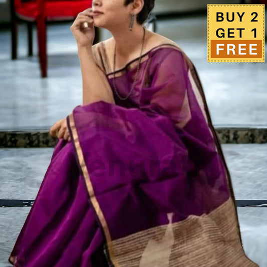 Exclusive Cotton Silk Handloom Saree for Women Soft Cotton by Silk Saree, Gift for Her