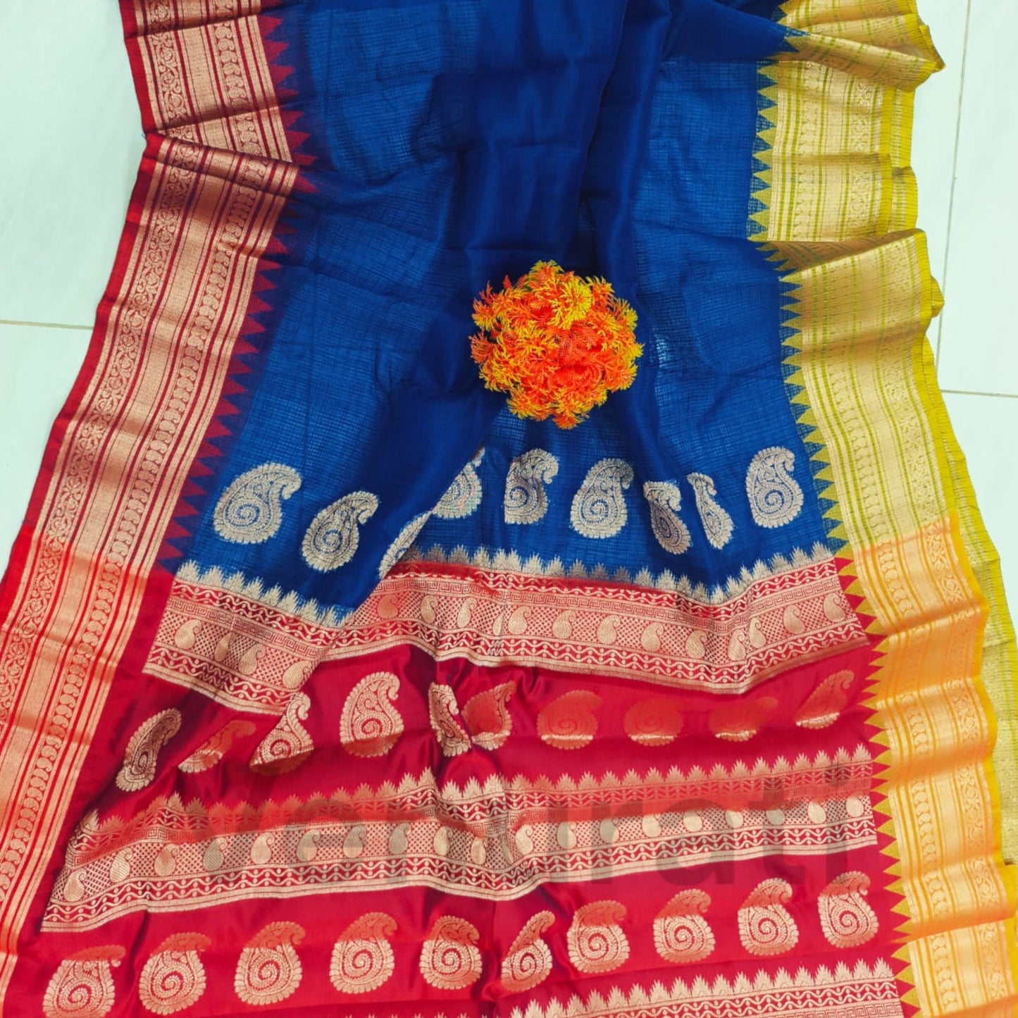 Authentic Kota Gadwal Silk Saree With Blouse Piece  Designer Bollywood Silk Saree by VENURATI
