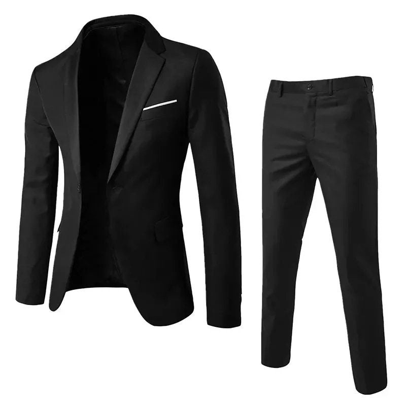 Custom Made Men Formal Blazer 2 Piece Suit Set For Men Solid Colour Blazer For men Slim Fit Blazer For Men Party Wear For Men Gift For Men