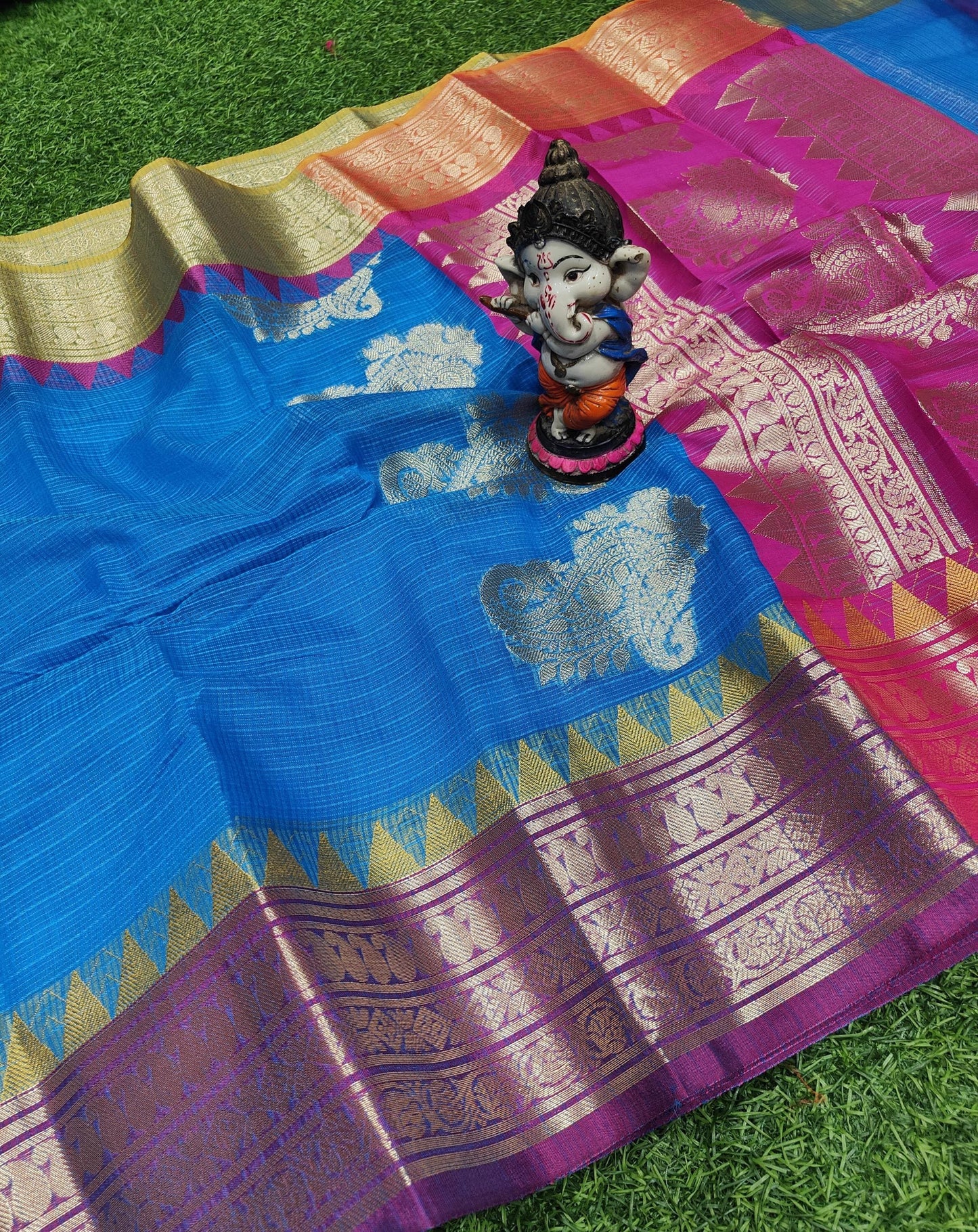 Authentic Kota Gadwal Silk Saree With Blouse Piece  Designer Bollywood Silk Saree by VENURATI