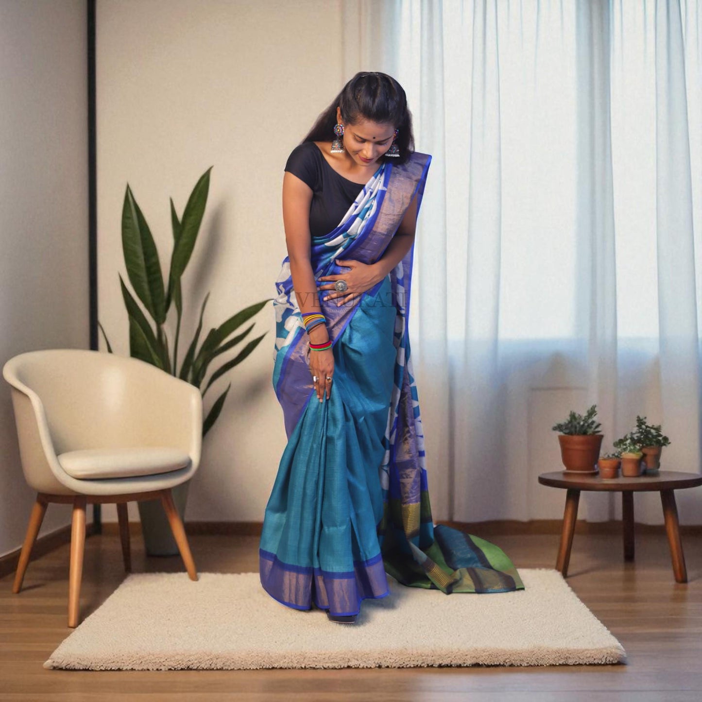 Silk Saree With Blouse Piece, Authentic Zari Tussar Silk Saree with Silk mark Certificate, Hand Paint Silk Saree, Tassar Silk Sari for Women