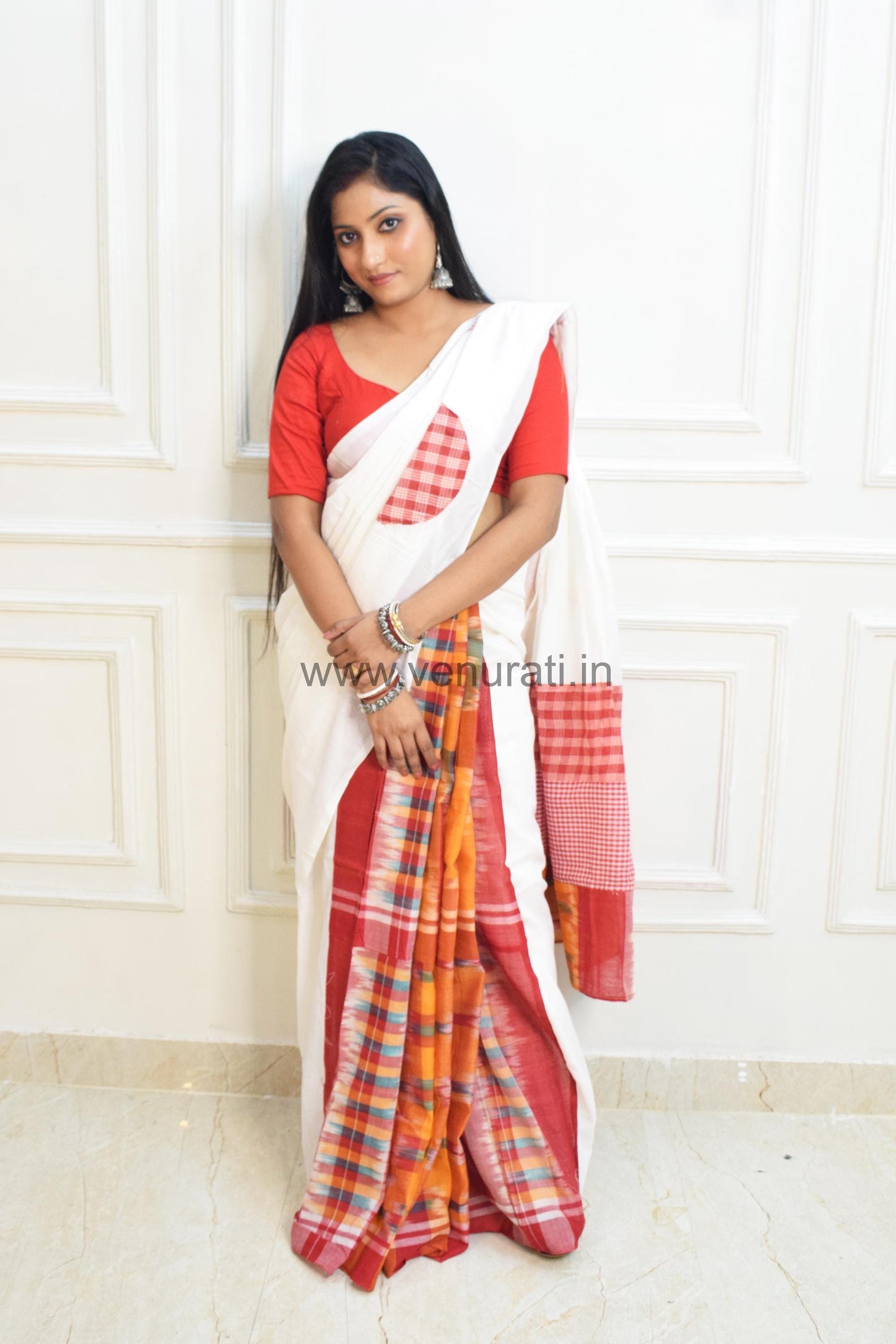 Handwoven Cotton Katki Mix Match Khadi Saree – Traditional Elegance for Every Occasion