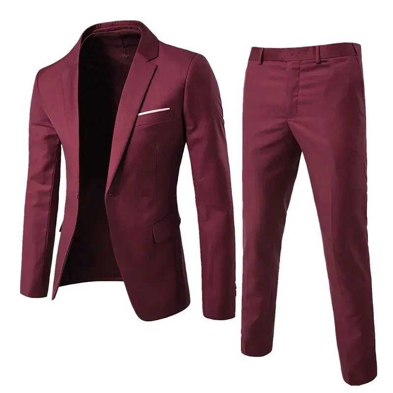 Custom Made Men Formal Blazer 2 Piece Suit Set For Men Solid Colour Blazer For men Slim Fit Blazer For Men Party Wear For Men Gift For Men