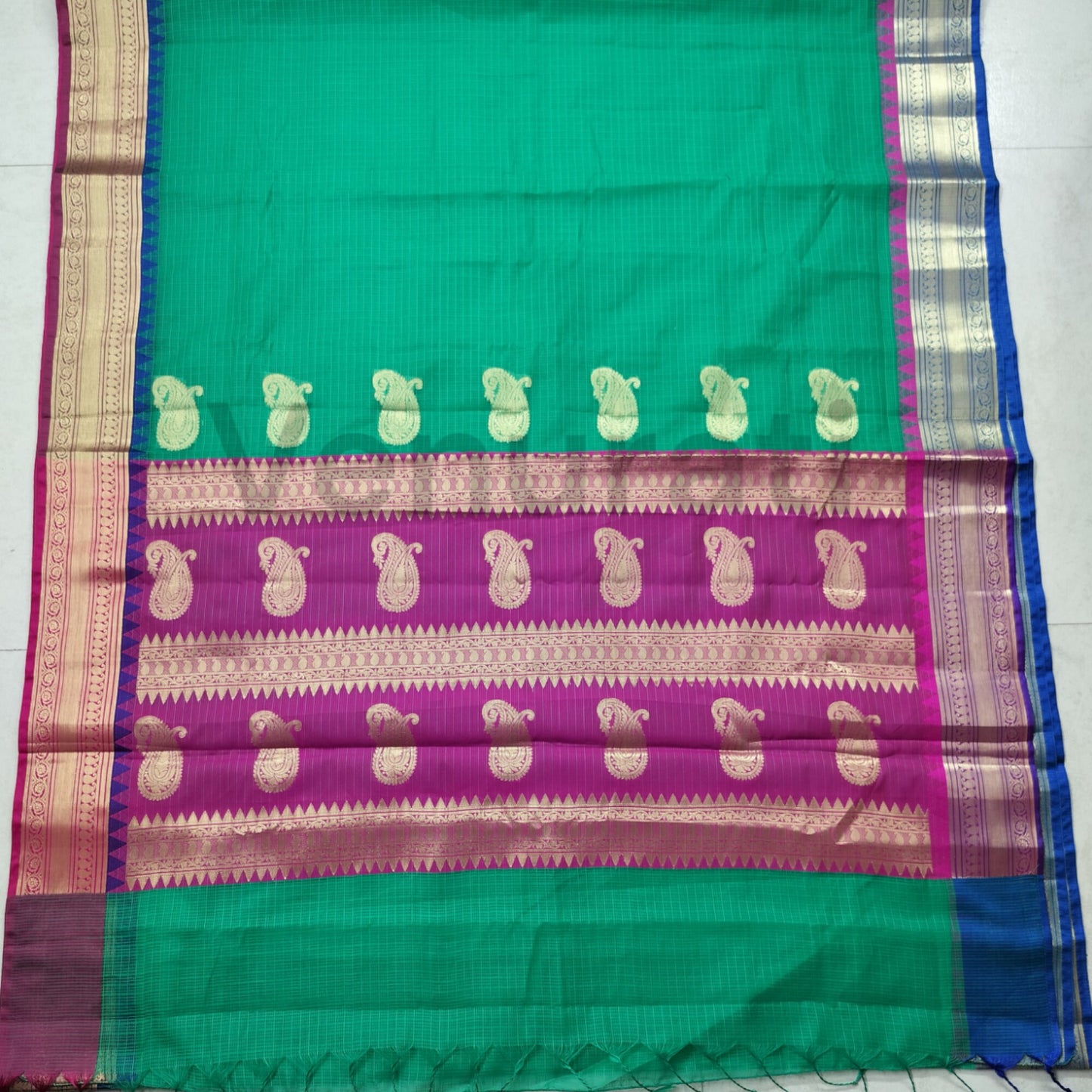Authentic Kota Gadwal Silk Saree With Blouse Piece  Designer Bollywood Silk Saree by VENURATI