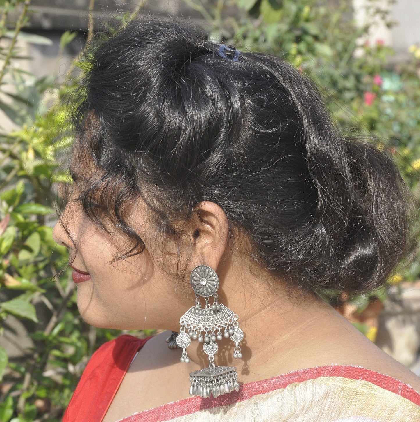 Elegant Black Polish Drop Earring Long Jhumka for Womens | Earring For Saree | Mothers Day Gift | Anniversary Gift