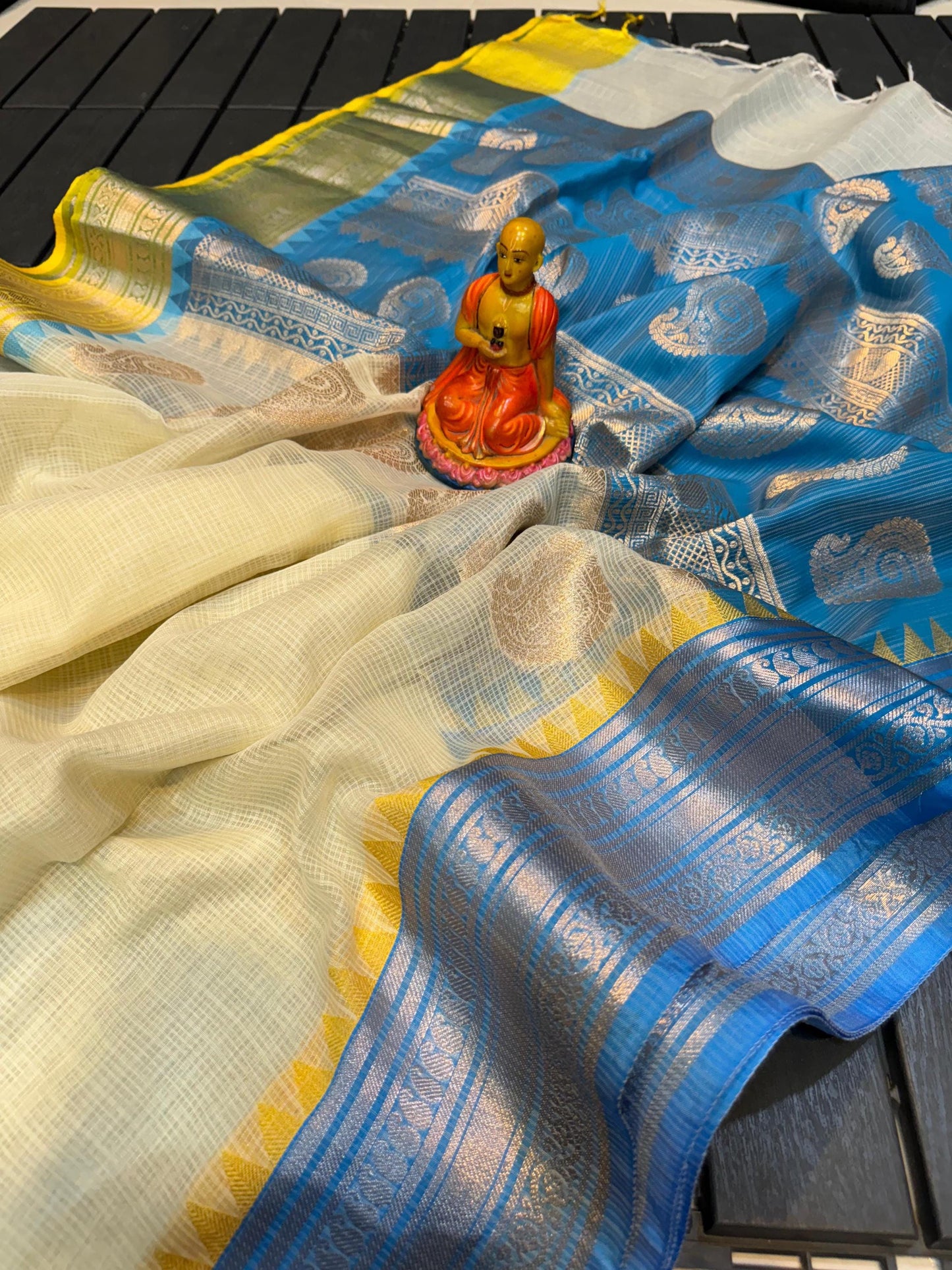 Authentic Kota Gadwal Silk Saree With Blouse Piece  Designer Bollywood Silk Saree by VENURATI