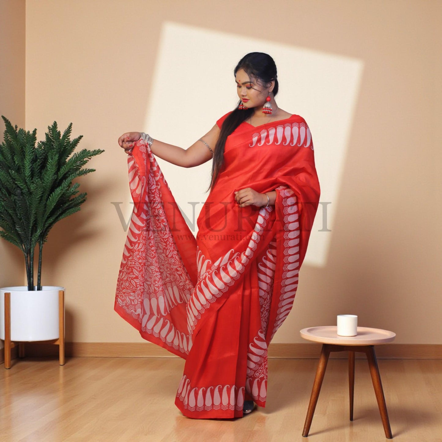 Pure Silk Saree With Blouse Piece, Authentic Murshidabad Silk Saree with Silk mark Tag, Batik Paint Silk Saree, Handmade Silk Sari for Women