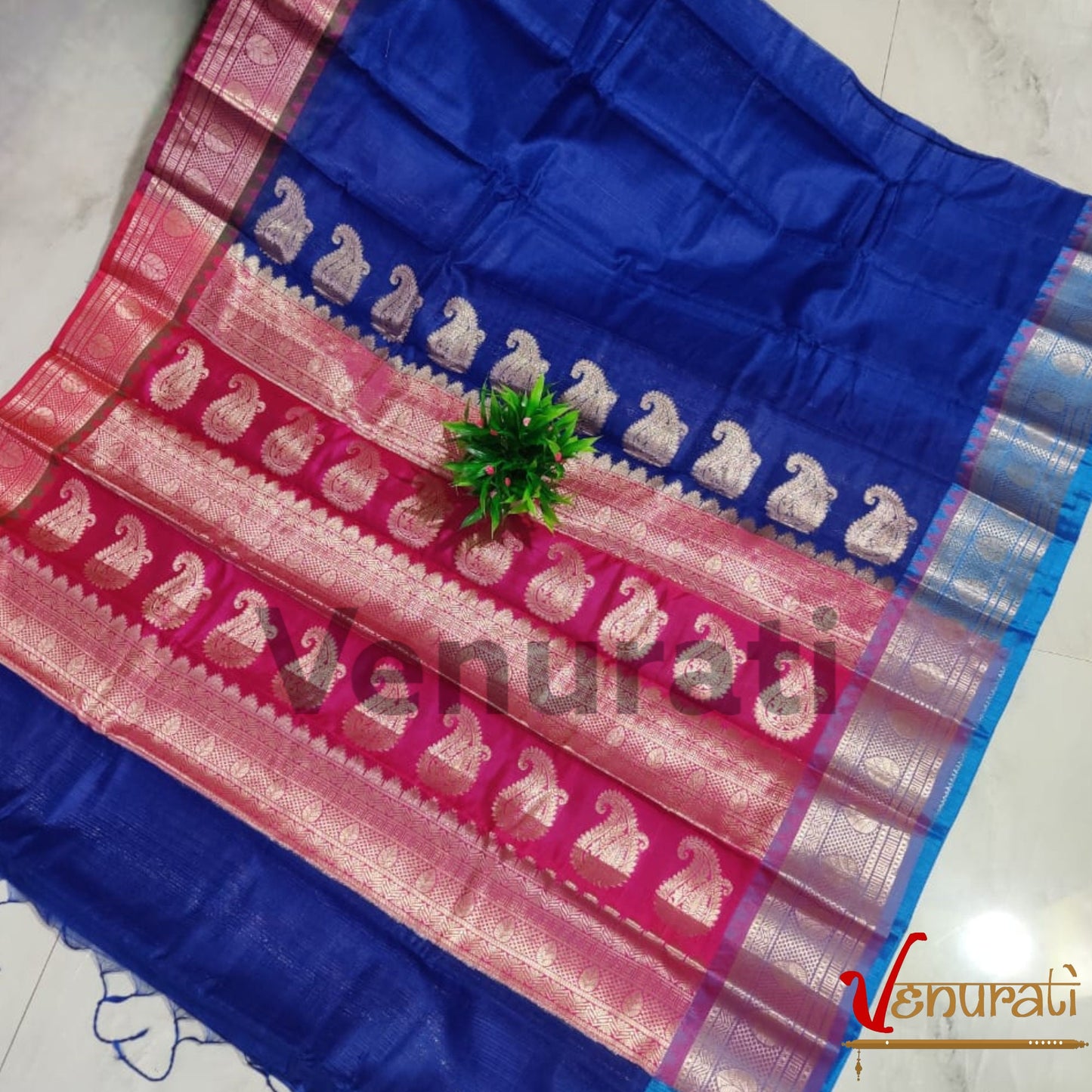 Authentic Kota Gadwal Silk Saree With Blouse Piece  Designer Bollywood Silk Saree by VENURATI