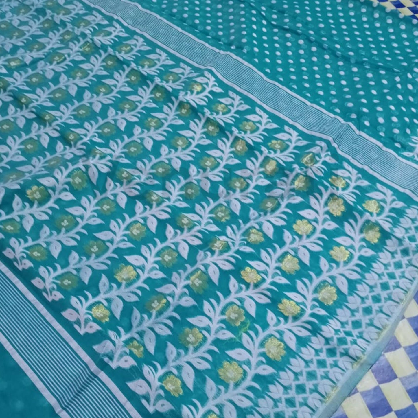 Bengals Dhakai Jamdani Saree Soft Jamdani Saree Comfortable Rich Work Handloom Jamdani Sari Gift for Durgapuja Diwali Anniversary
